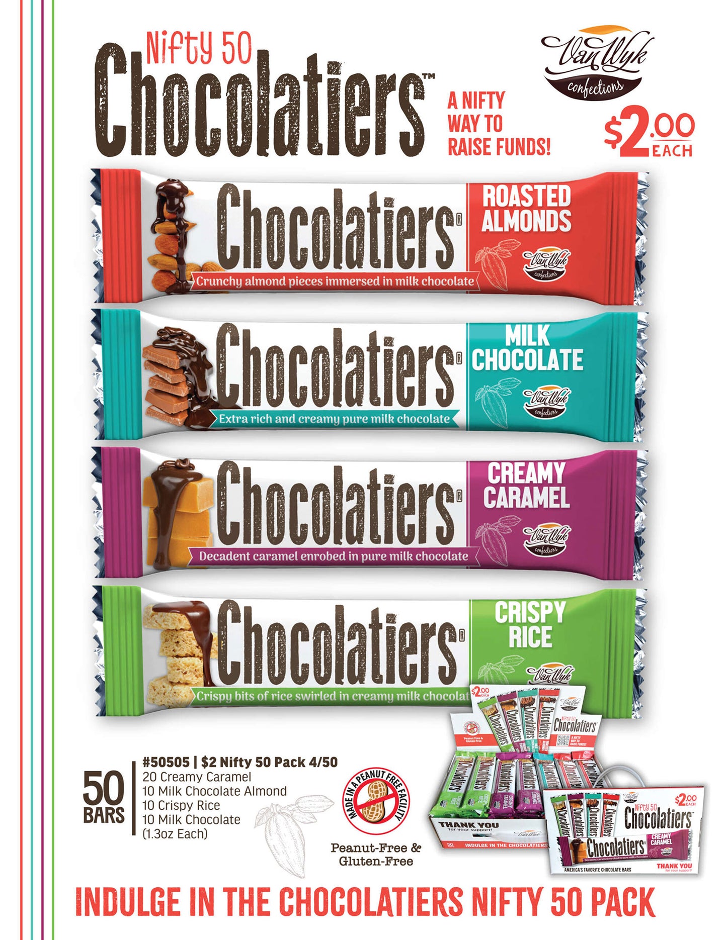 Chocolatiers Nifty 50 $2.00 Variety Pack